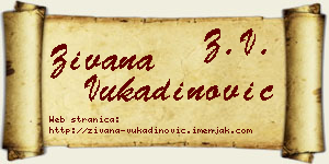 Živana Vukadinović vizit kartica